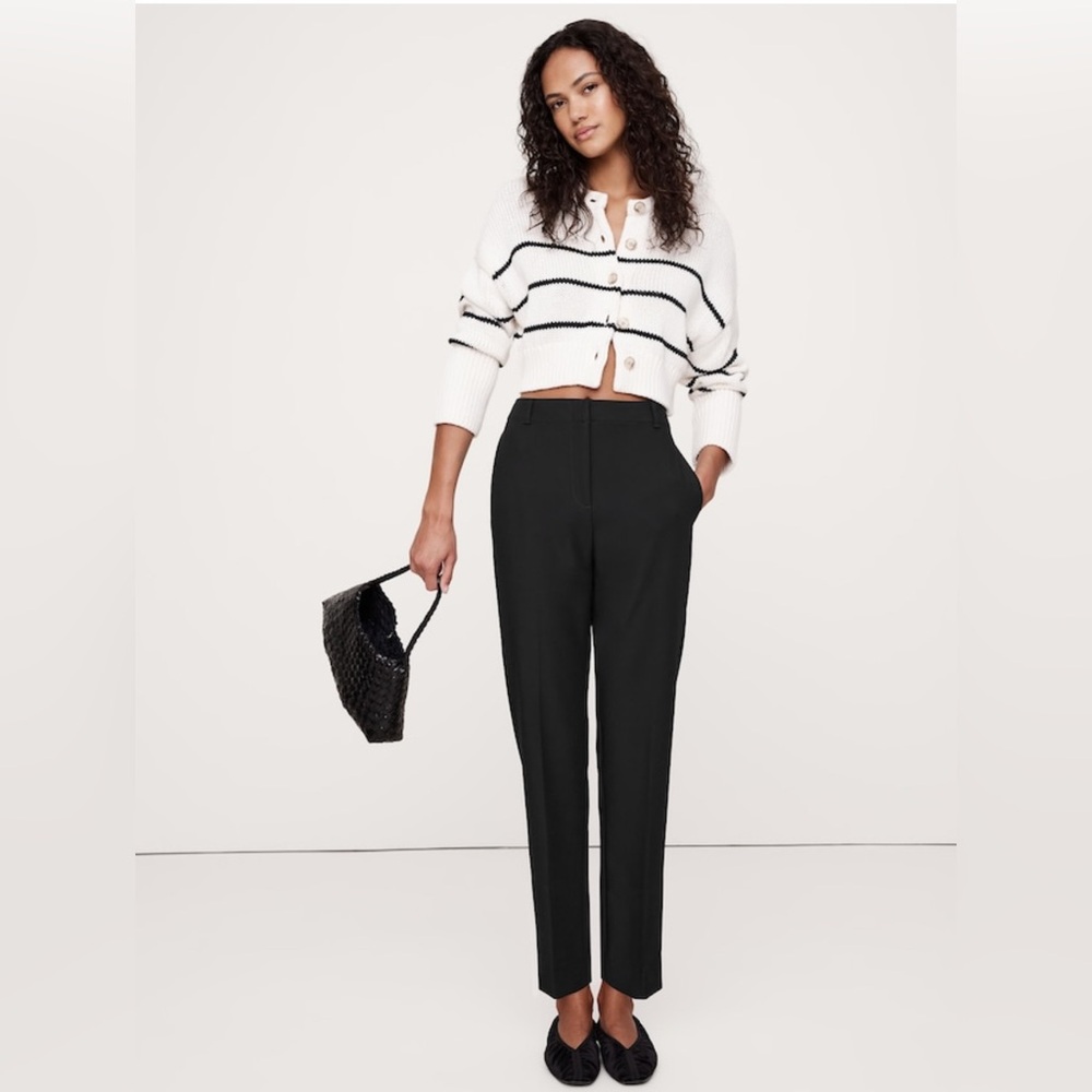 Banana Republic High Rise Modern Slim Ankle Pant. 8. Black